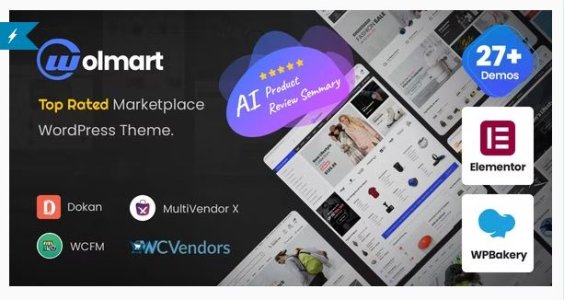 Wolmart  Multi-Vendor Marketplace WooCommerce Theme